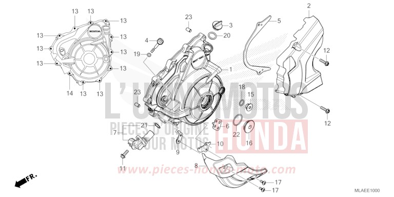 GENERATORABDECKUNG von CMX 1100 "Rebel" IRIDIUM GRAY METALLIC (NHC65) von 2024